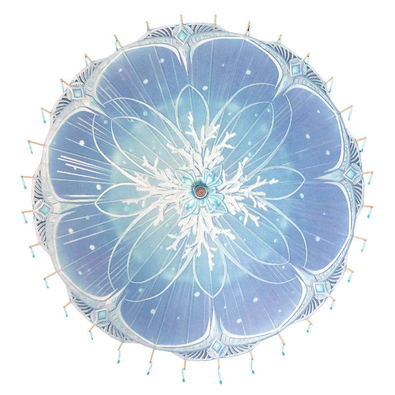 剑网三新门派蓬莱海月骨罗复古中国国风汉服工艺伞