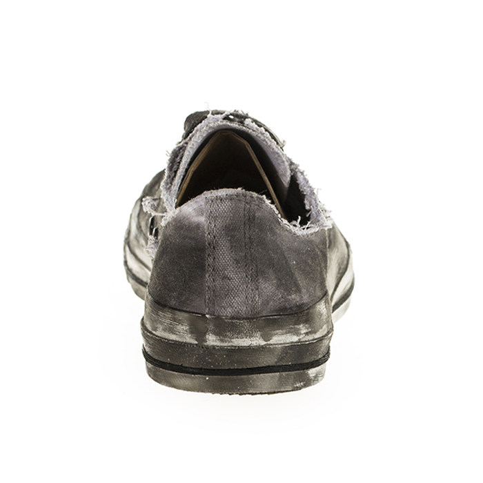 超级手工复古做旧破洞低帮帆布布鞋潮人街头帆布鞋