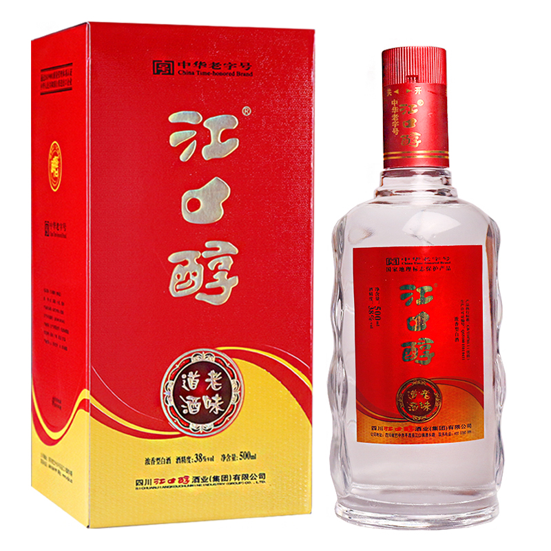 江口醇老味道38度500ml低度浓香香型四川白酒白酒