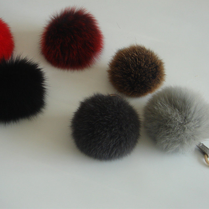 狐狸皮毛毛绒挂件狐狸皮皮草女士包包汽车钥匙包挂件