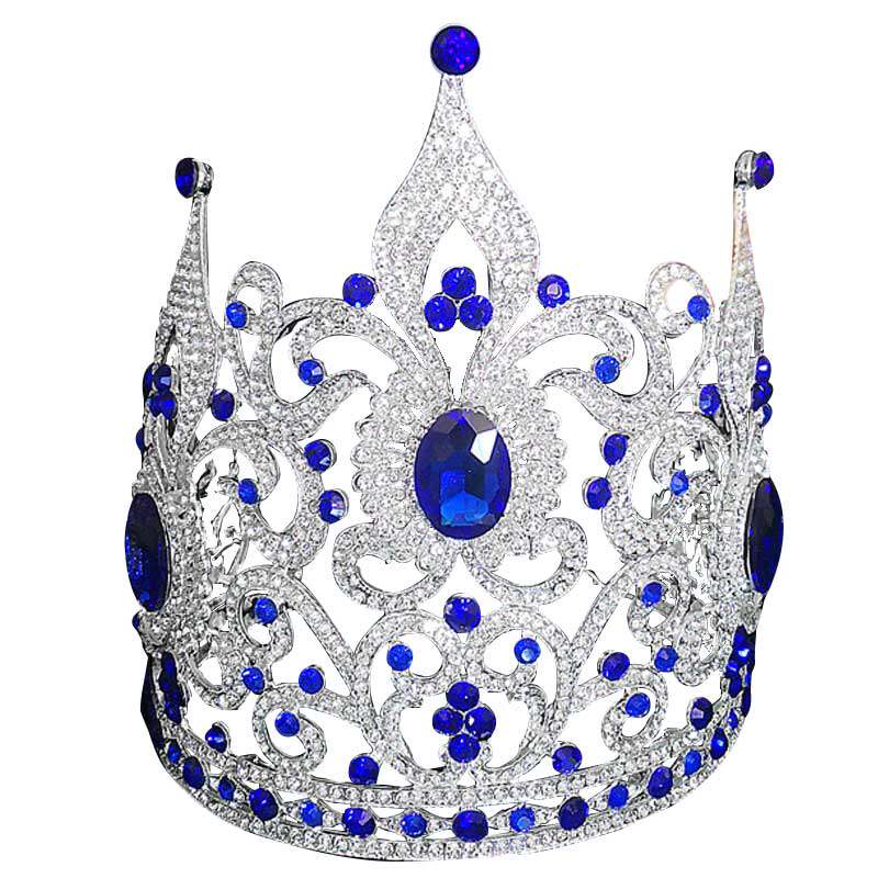 选美颁奖环球小姐桂冠新娘头饰珍珠王冠时尚公主比赛发饰