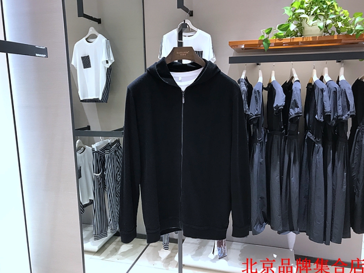 促销 男士新品 全羊毛材质 青年百搭连帽 针织毛衫 休闲上衣 外套