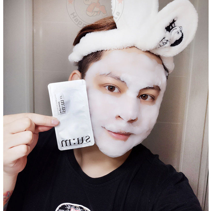 韩国su:m37度呼吸泡泡面膜女小样 sum37苏密氧气三合一面膜黑白色