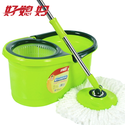 好媳妇拖把桶旋转拖把双驱动好神拖手压拖布自动地拖懒人拖把3587