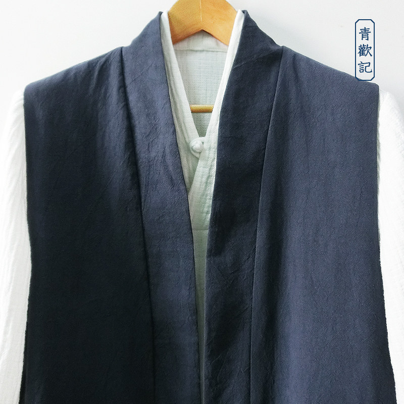 原创松道宽松马甲汉服文艺中长中国春秋大码背心