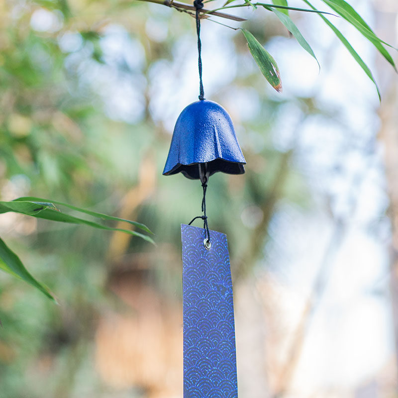 日式南部铸铁风铃莲花日本和风古风复古金属风铃及配件