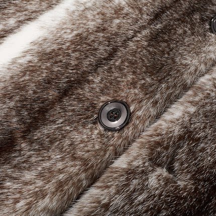 2020新款貂北美进口宝嘉美咖啡十字水貂男士外套貂皮大衣皮草整貂