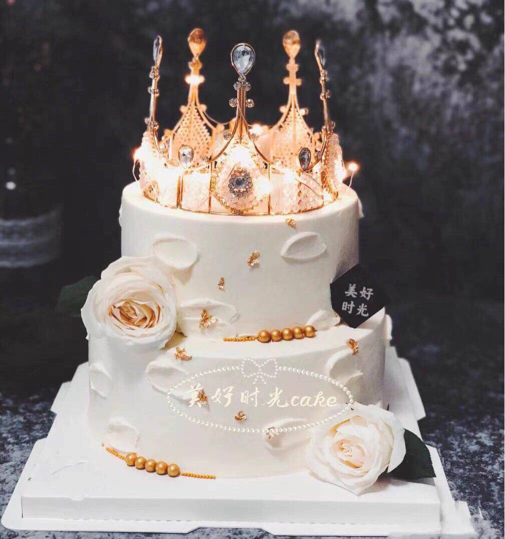 创意周岁双层儿童宝宝动物奶油鲜花蛋糕吉林新鲜蛋糕