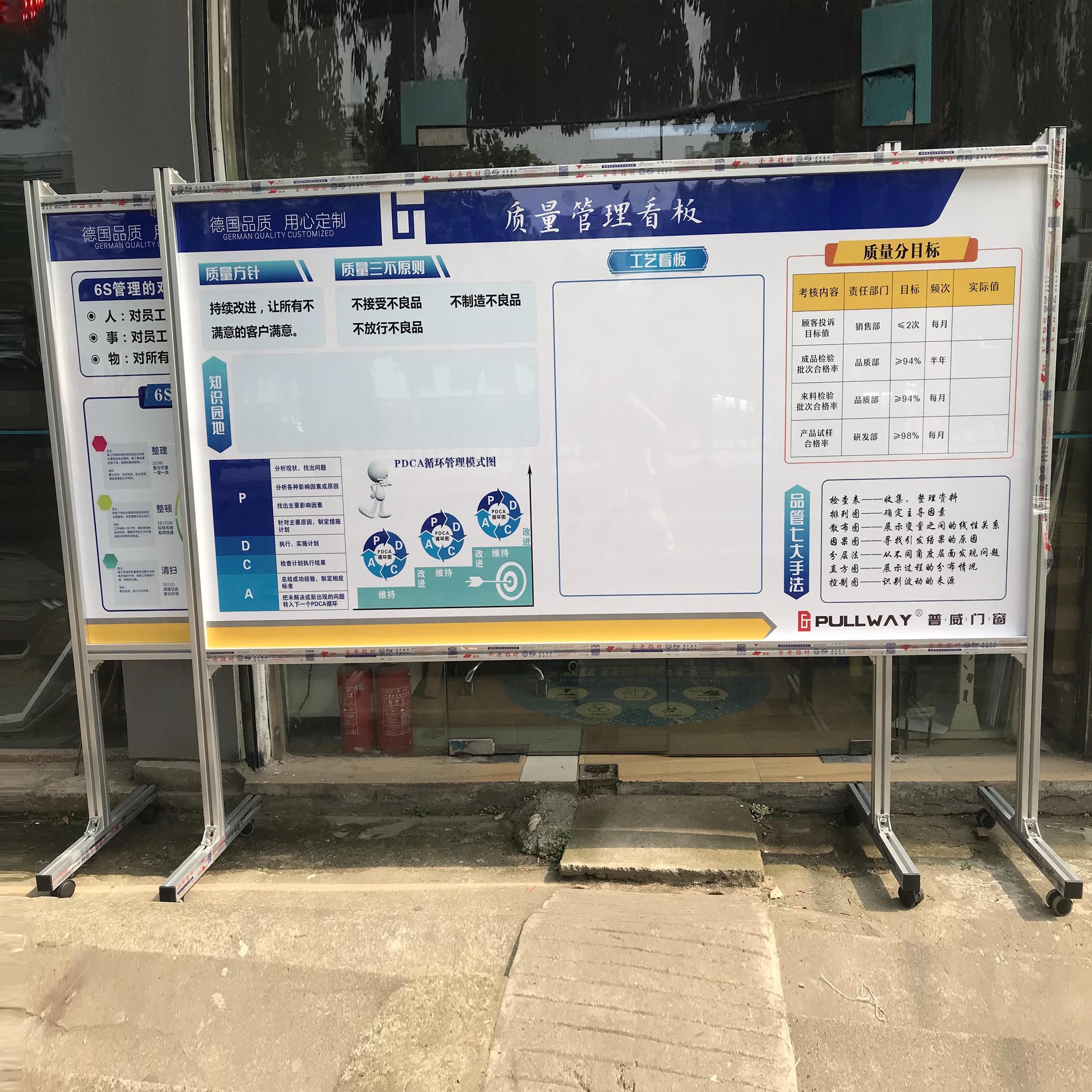 定制看板白看板表格写字生产单面5s维修质量管理白板