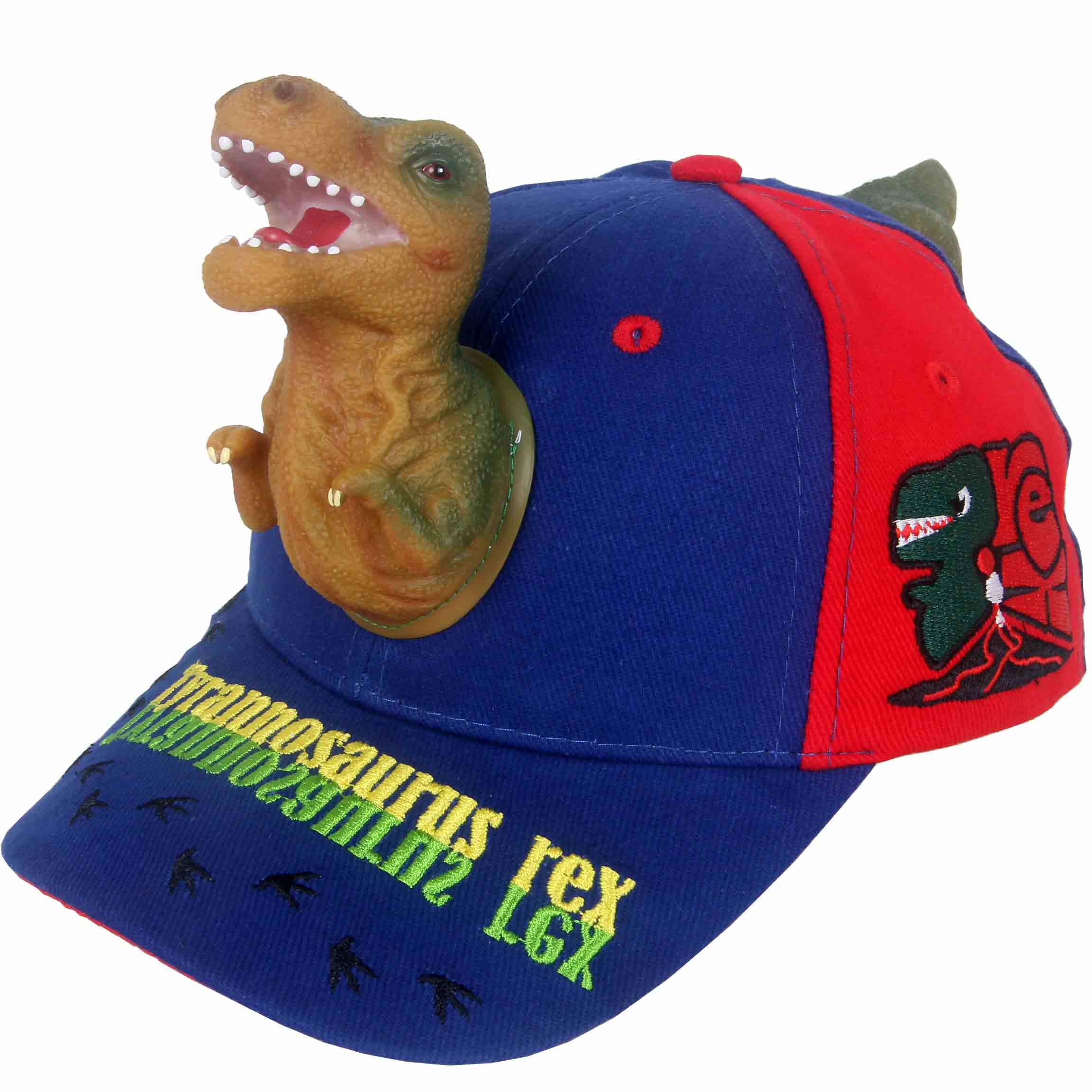甜美美可爱小恐龙蓝色拼接动物棒球帽幼儿园儿童帽子