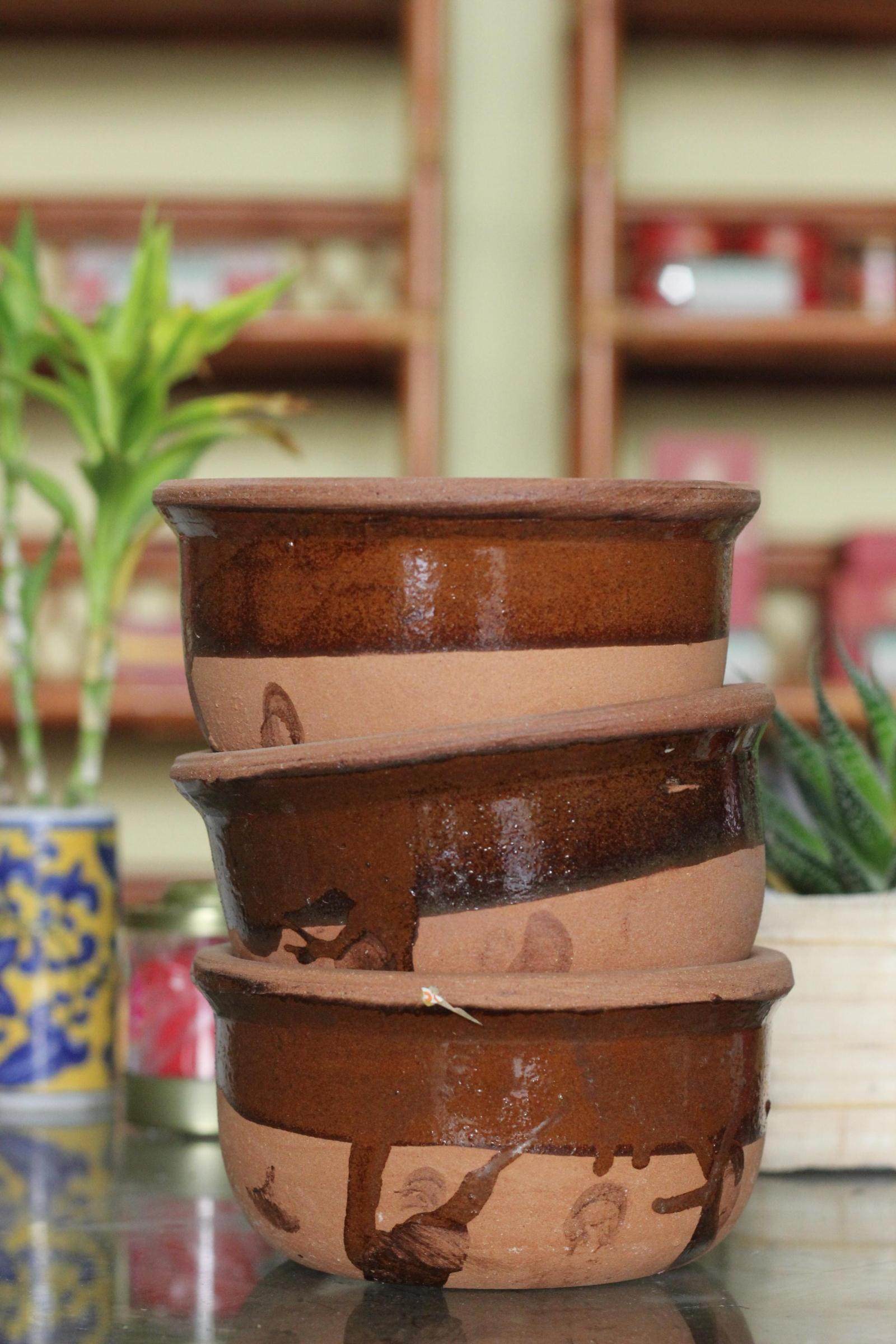 潮汕炭钵陶土土陶瓷碗火炭乌榄钵子花钵茶道茶道