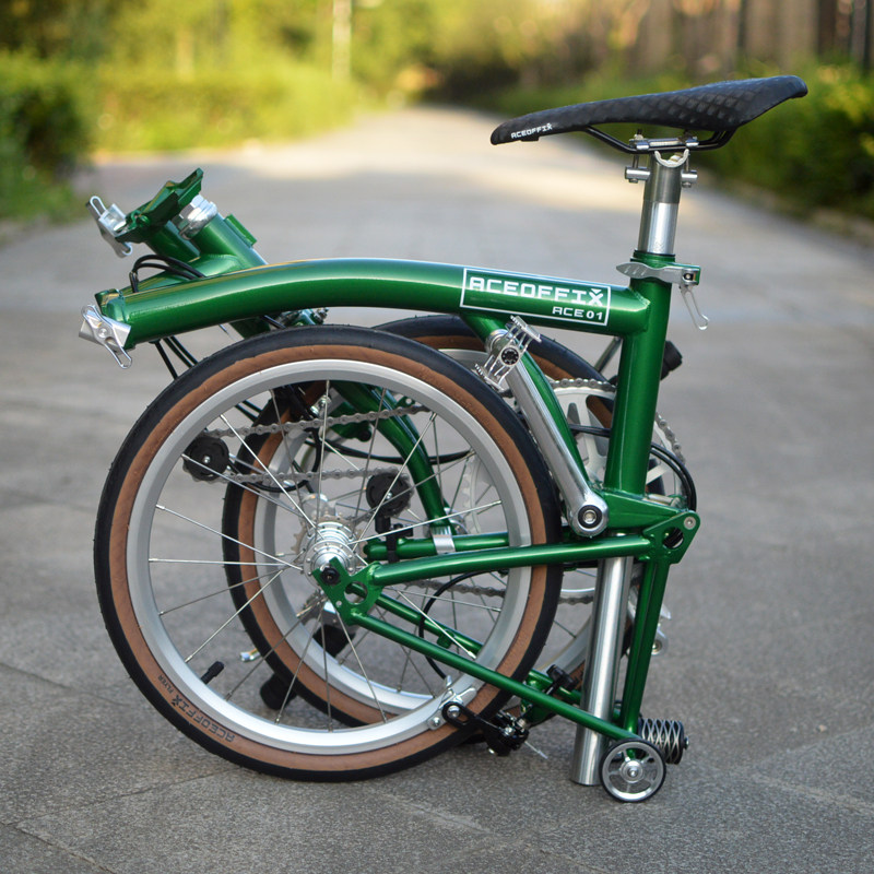 aceoffix国产小布国布16寸复古邮政折叠自行车三速折叠自行车