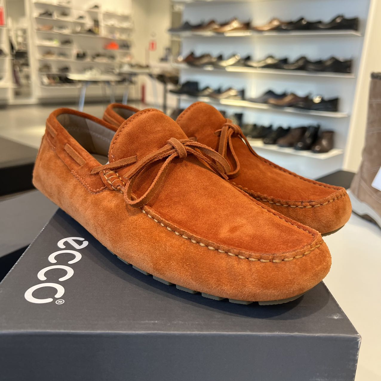 ecco爱步豆豆男士真皮防滑舒适乐福休闲鞋动感乐福鞋(豆豆鞋)