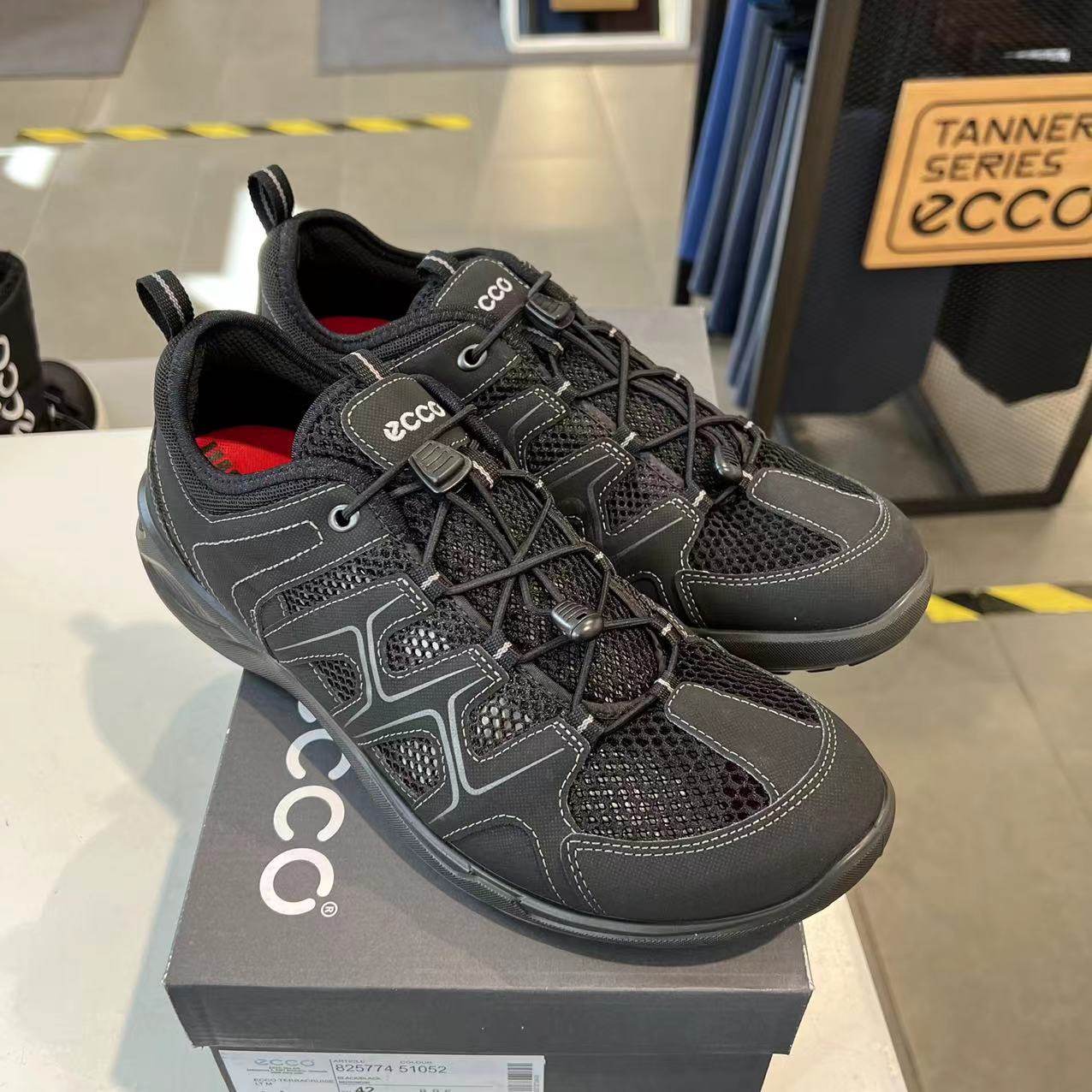 ecco爱步男士网面莫斯科代购休闲户外透气运动单鞋