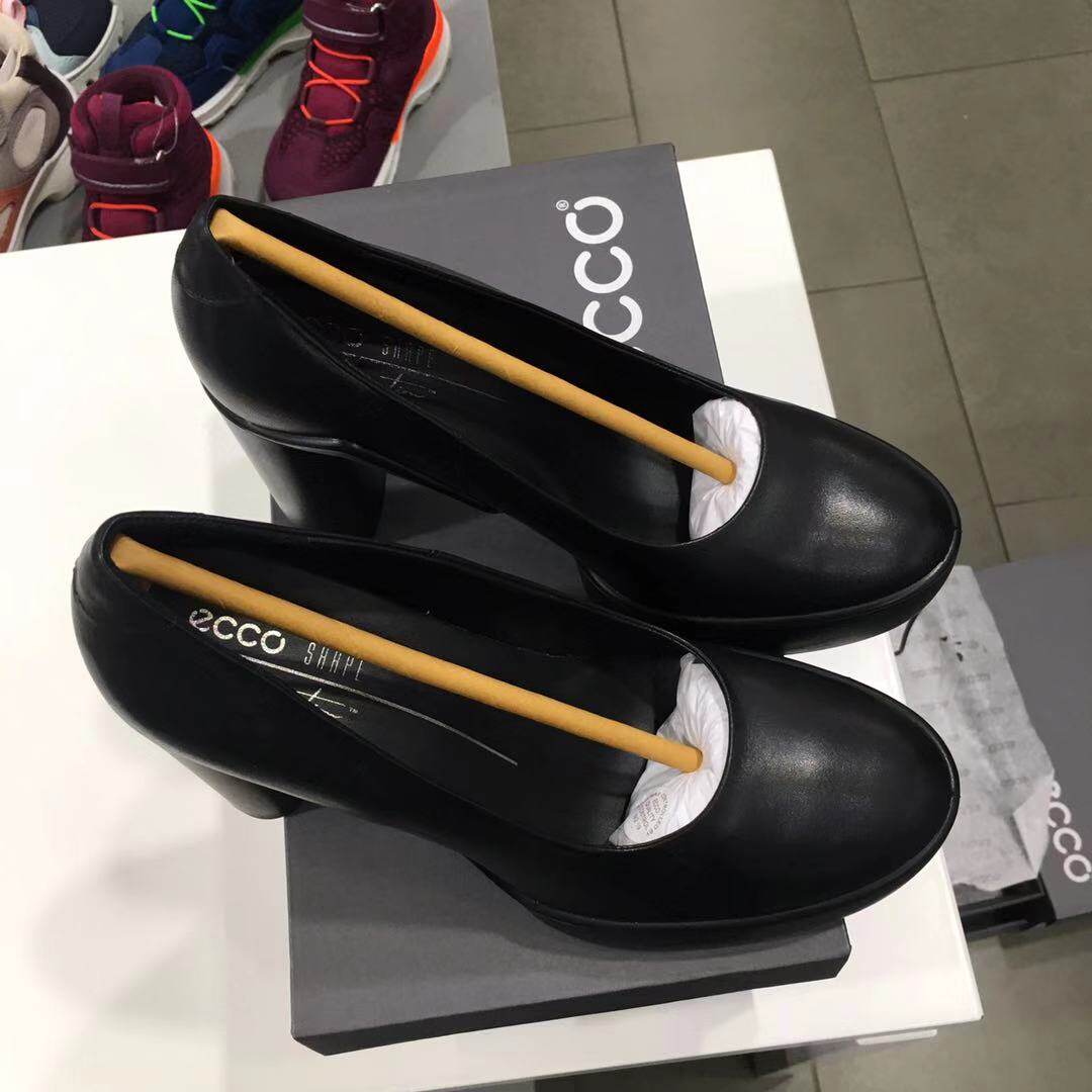 ecco爱步莫斯科代购单鞋女高跟女鞋雕塑律动207813包邮单鞋
