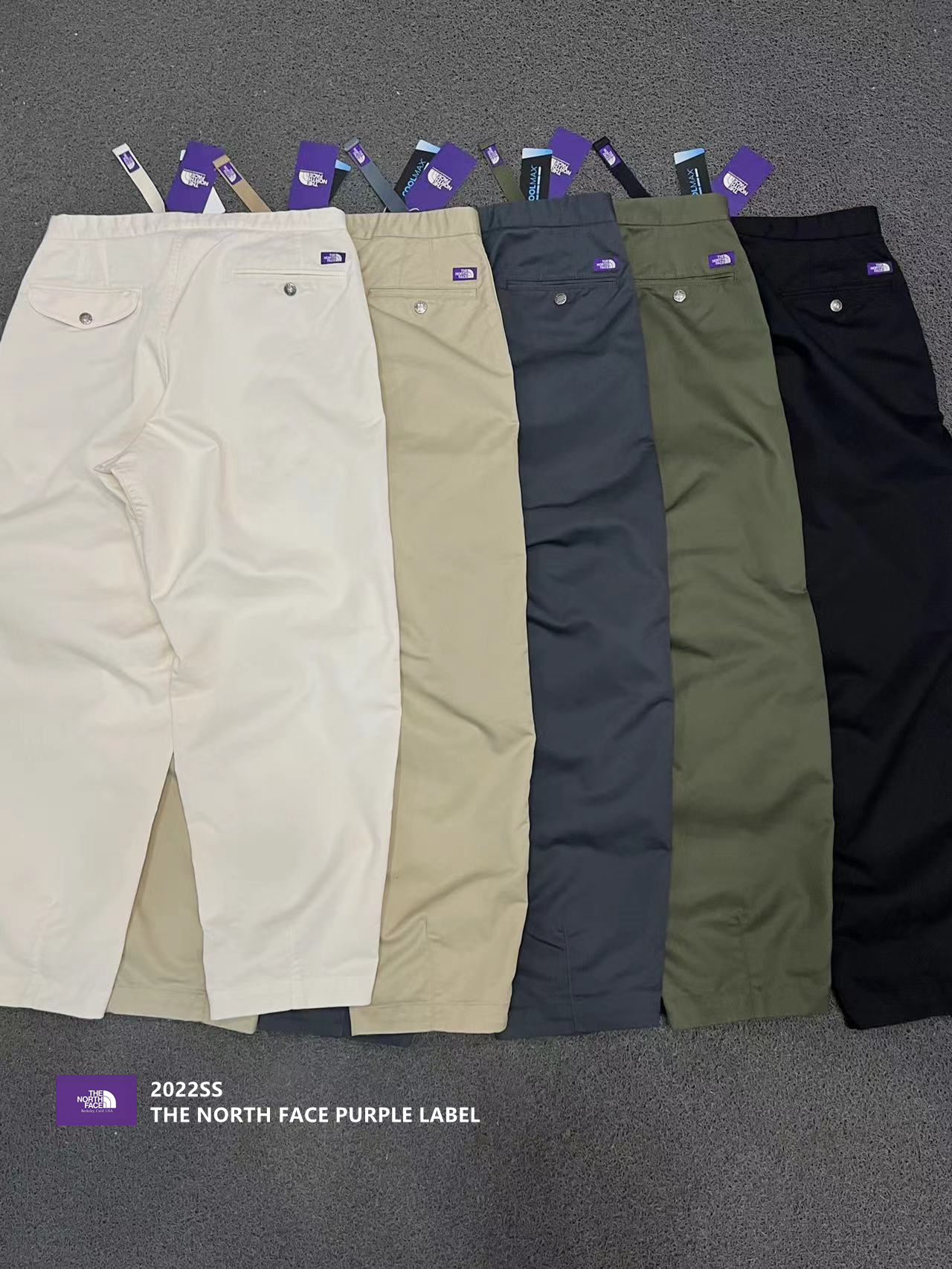 春夏 22SS 紫标 THE NORTH FACE TWILL WIDE TAPERED PANTS休闲裤