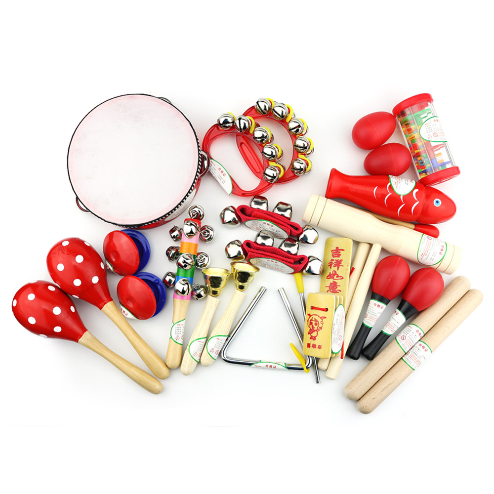 奥尔夫早教音乐课教具儿童打击乐器套装组合幼儿园启蒙玩具手摇铃
