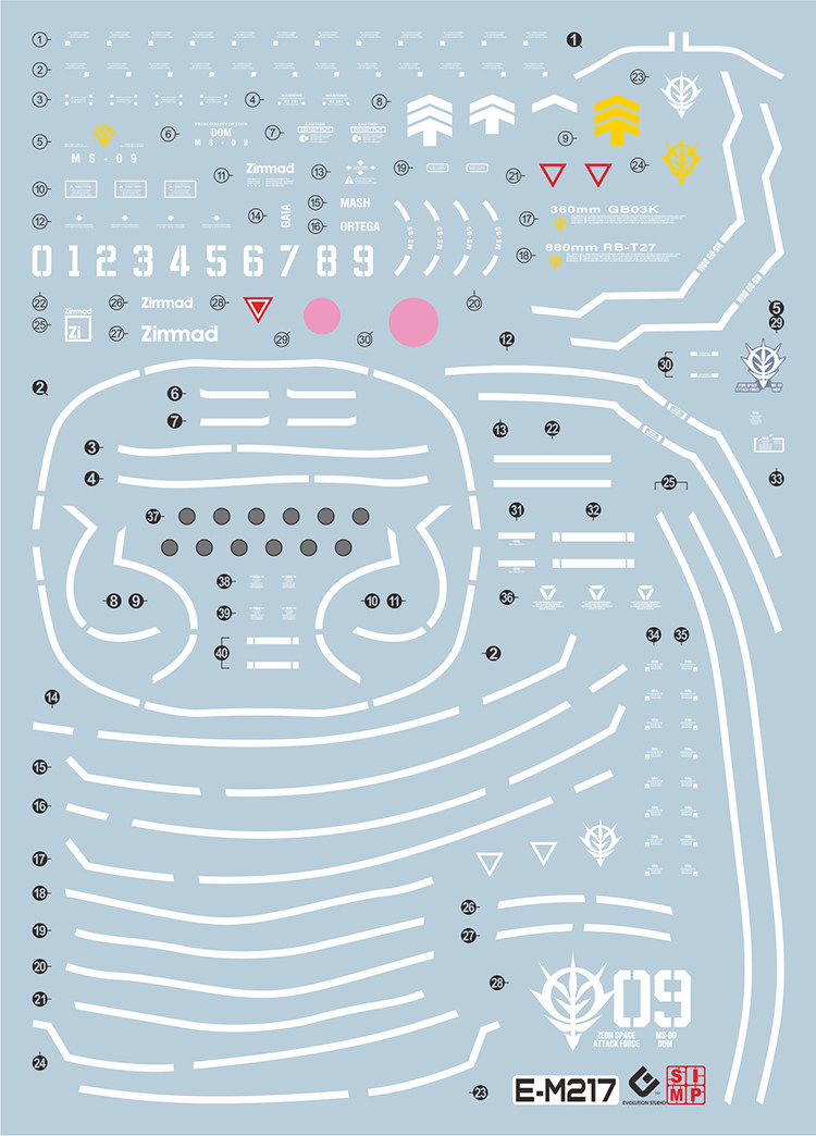 mg包邮evo万代大魔dom陆战型升级版荧光水贴国创机甲