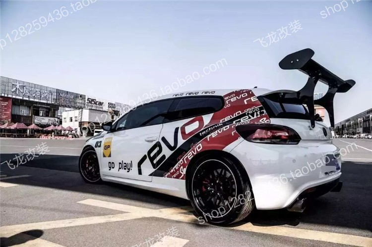 高尔夫大众6gtir20尚酷改装碳纤赛道版大尾翼尾翼
