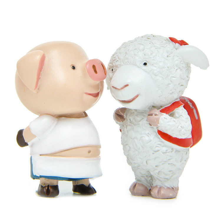 爆款经典款猪哥羊12生肖diy手办景观园艺造景摆件