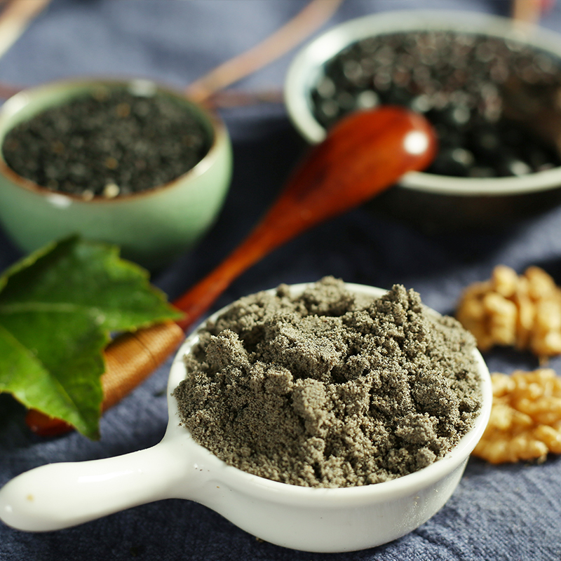 【天天特价】即食门面粉黑芝麻粉黑核桃500g黑五宝粉无添加代餐粉鸭脖店的米粉装修效果图图片