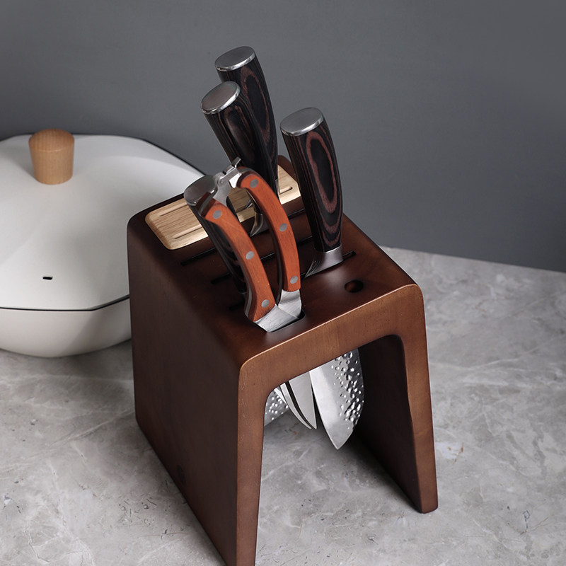 刀架多功能刀座厨房用品刀具收纳家用置物架木刀座架子刀架