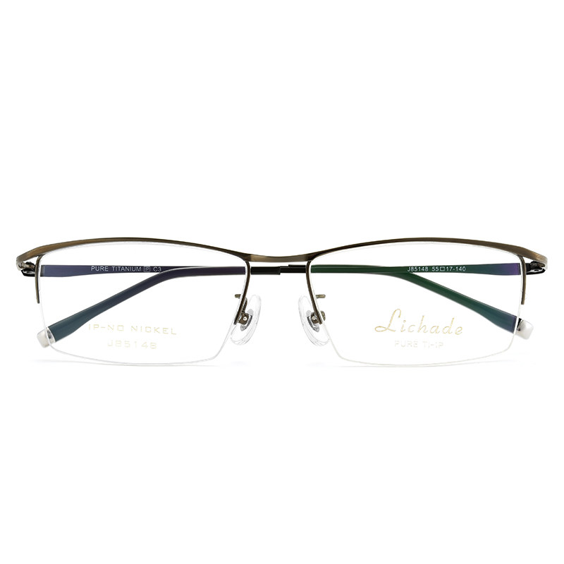 框架理查德男款超轻轻纯半框近视近视眼眼镜大脸眼镜架