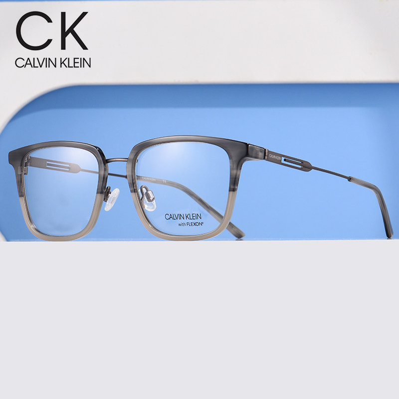 calvinklein眼镜镜框大框复古方形男士大脸可配眼镜架
