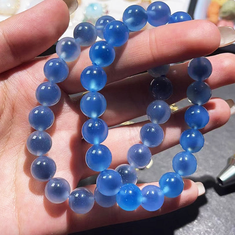 天然糖心玛瑙手链水晶单圈手礼物情侣饰品捡漏手链