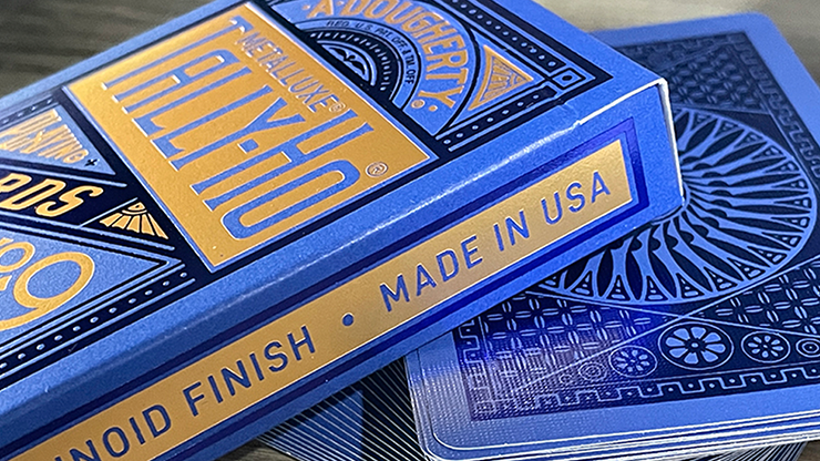 培根扑克牌靛蓝朱红烫金tallyho进口收藏魔术魔术道具