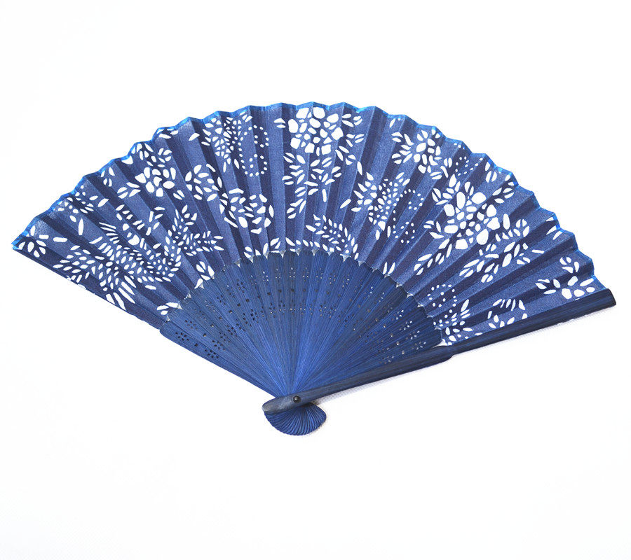 乌镇特产蓝印印花布工艺小扇扇子折扇女式中国扇子
