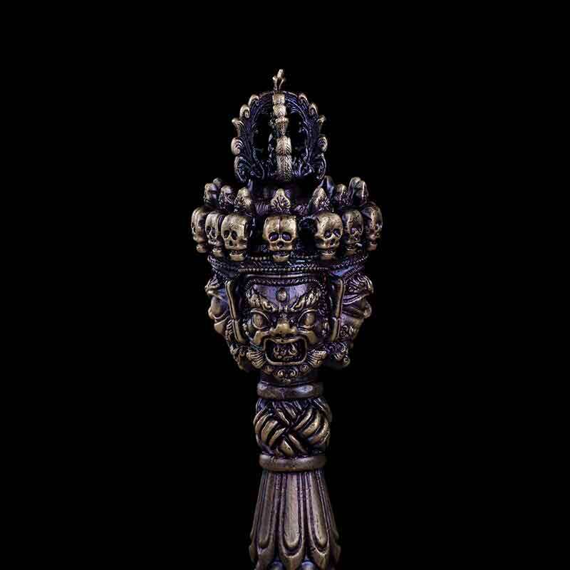 金刚佛教法器降杵普巴杵修套装22cm大号佛堂摆件