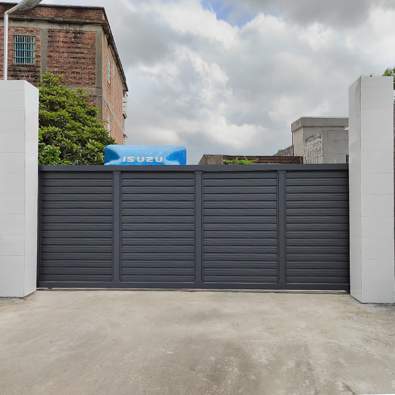 正品铝合金平移别墅庭院院门全封电动遥控收缩庭院门