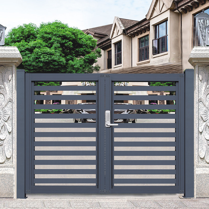 铝艺户外庭院院门百叶叶子母单双开入入户小门庭院门