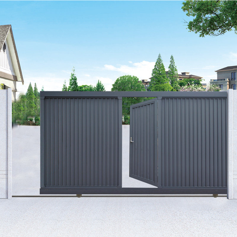 正品铝合金平移别墅庭院院门全封电动遥控收缩庭院门