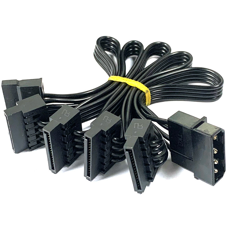 一拖电源线sata五供电线一分扩展ide串口5分其它电脑周边