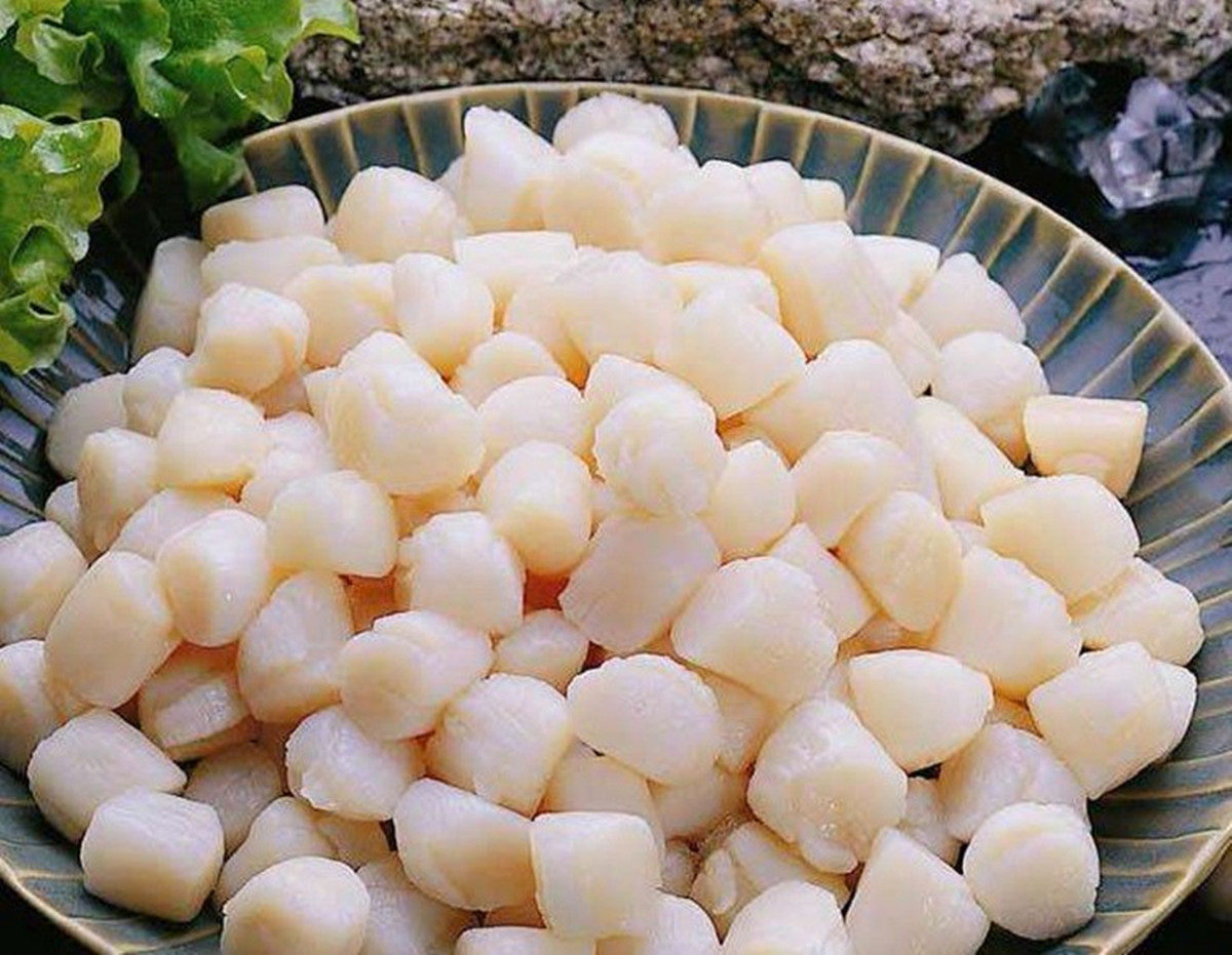 冷冻一袋送一4袋半成品便菜新鲜方便菜扇贝免浆扇贝柱