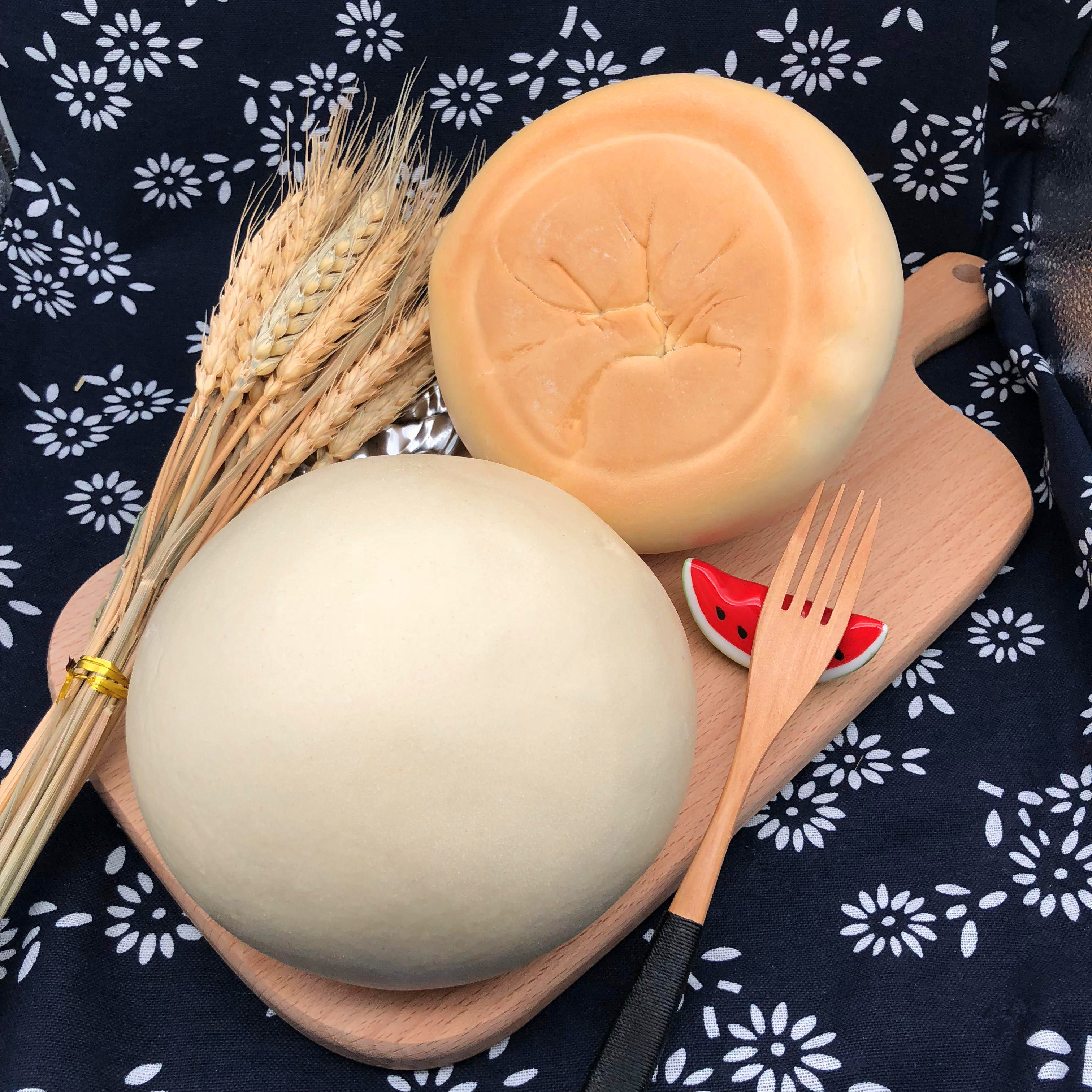 馒头王哥庄铁锅手工山东青岛崂山特产老面原味包点