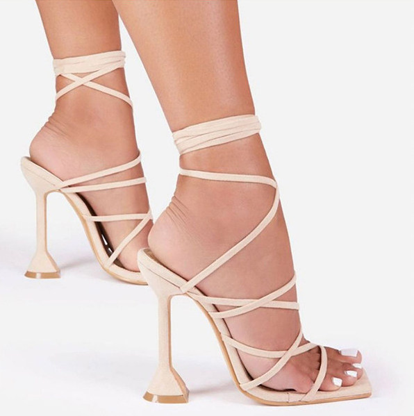41方绑带罗马凉鞋酒杯highheelssandalsforwomen时装凉鞋