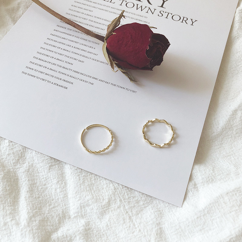 网红戒指女时尚潮人学生蹦迪冷淡个性chic极简风指环ins食指尾戒