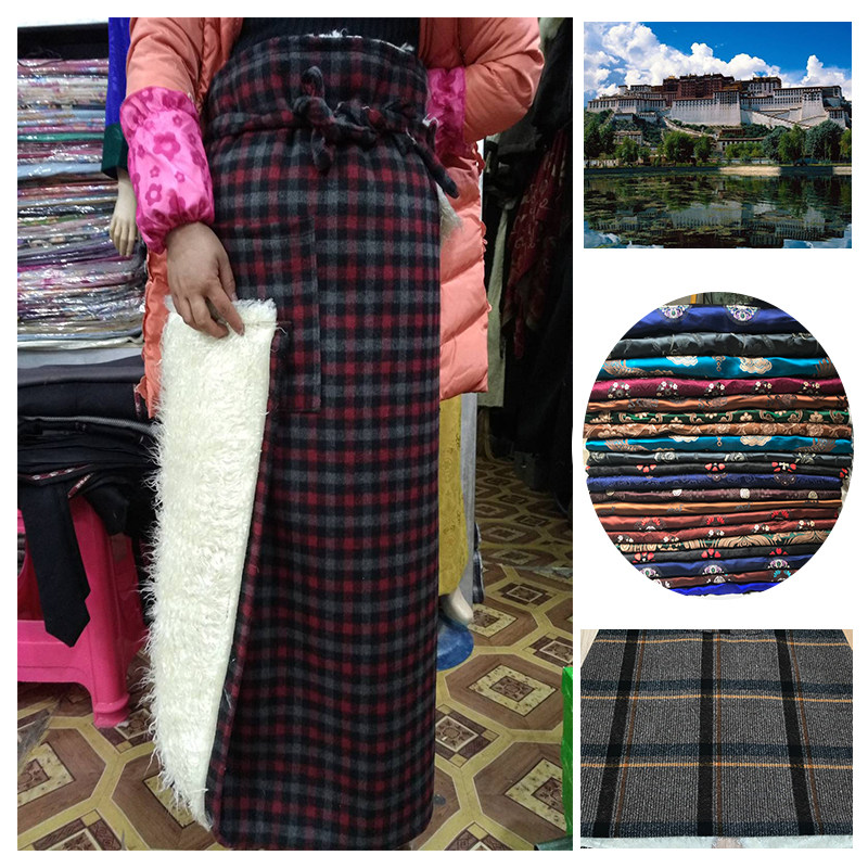 防寒围裙保暖西藏特色加厚人造毛藏式腰围骑车围裙
