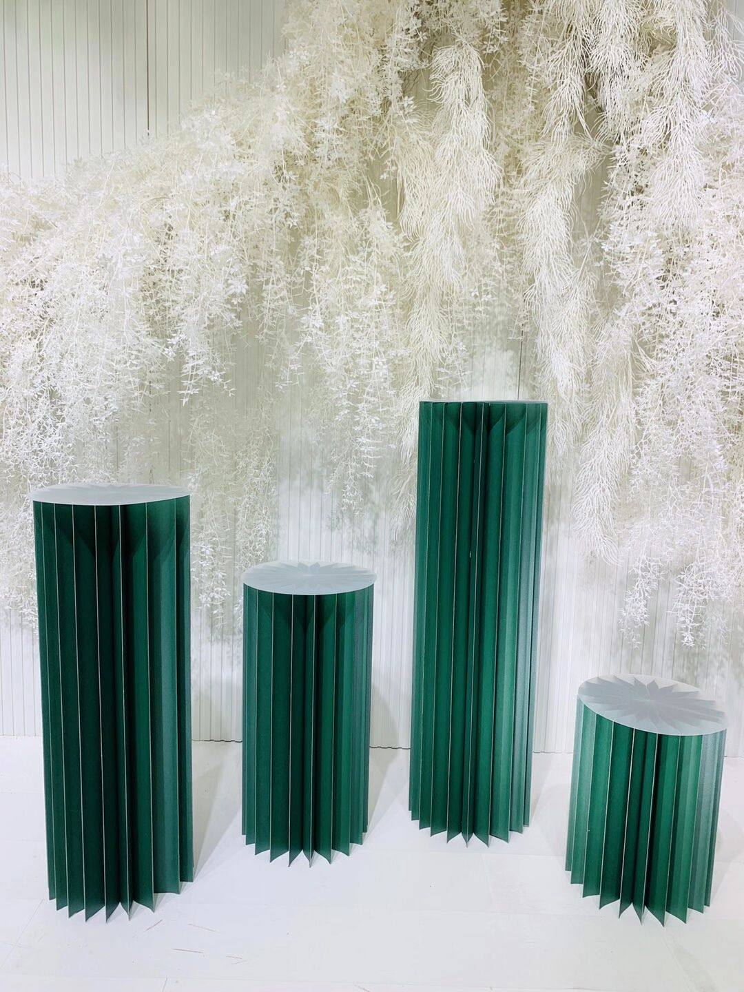 婚庆道具花柱折柱圆柱婚礼纸艺路引罗马柱舞台装饰橱窗甜品置物台