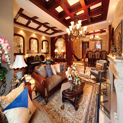 国外45套高清英美风格别墅室内样板房实景照片设计素材