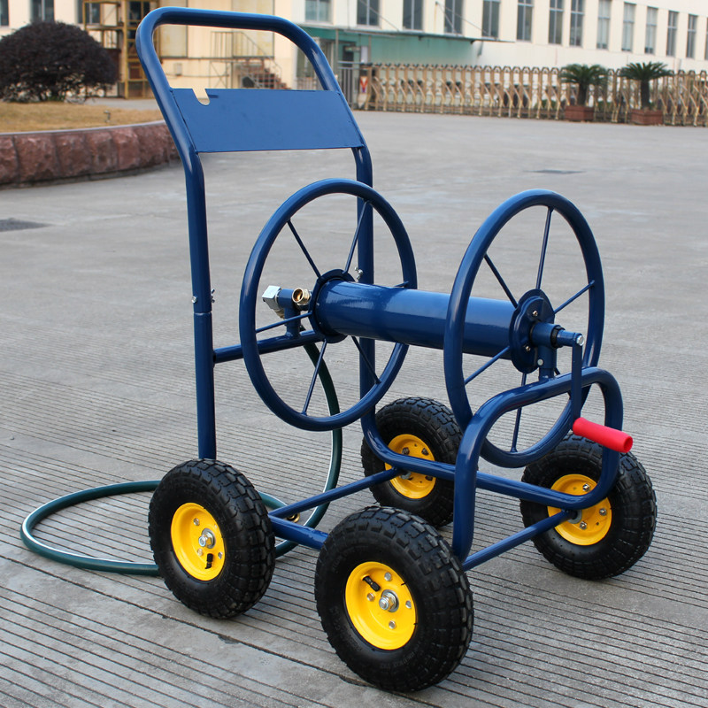 水管收纳大型金属浇花喷头绕管架洗车卷管水管车浇水车