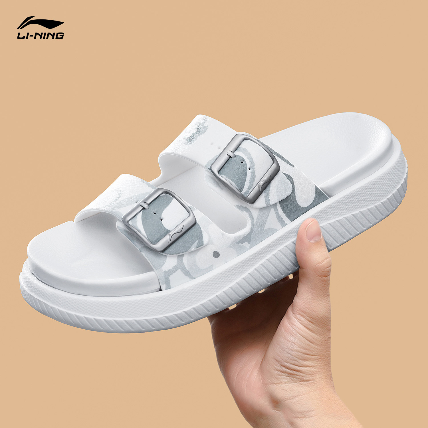 拖鞋李宁运动2022夏季女子外穿轻便防滑沙滩运动拖鞋