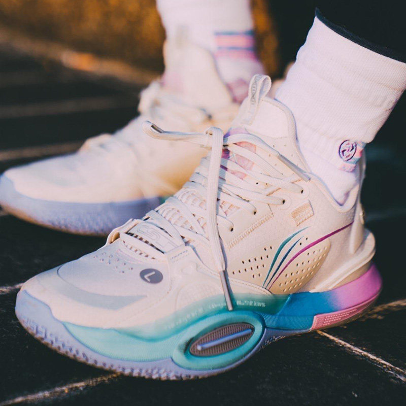 lining李宁韦德全城珍珠白棉棉花糖回弹缓震篮球鞋篮球鞋