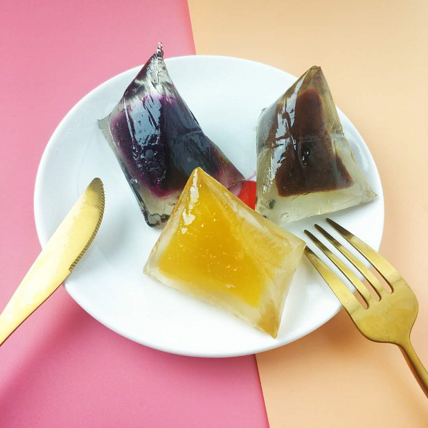 水晶粽子即食透明冰皮星晶冰粽散装网红水果粽子