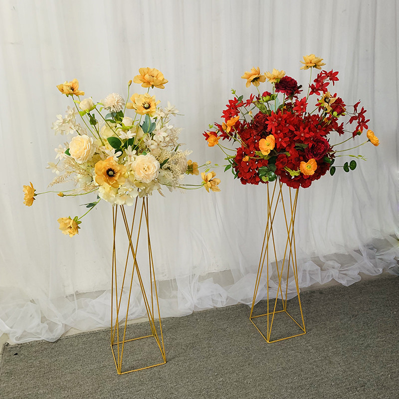 路引包邮婚庆花器铁艺蛮腰婚礼桌花摆件几何路引