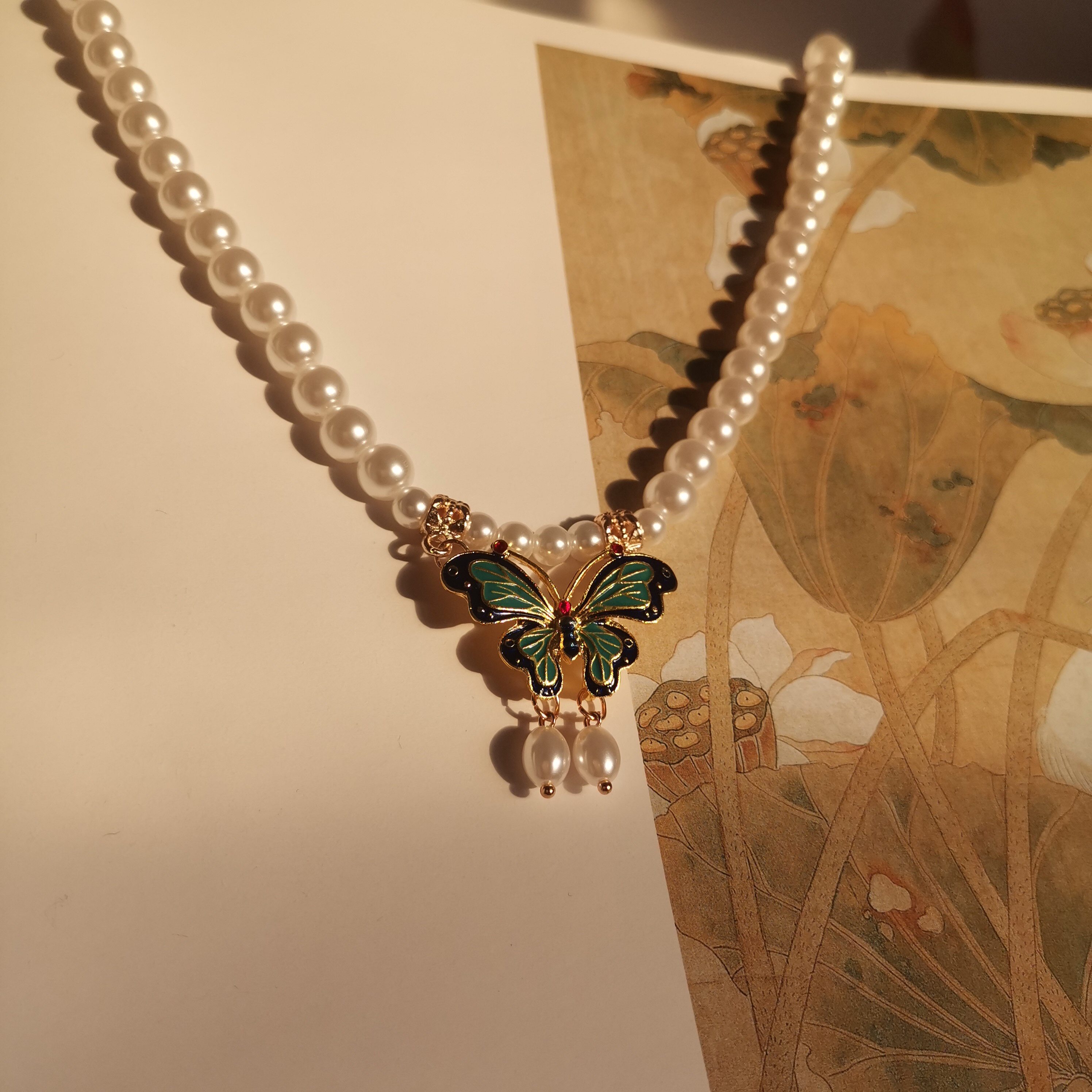 汉服配饰珍珠流苏璎珞项链古风项圈明宋唐制仙项链