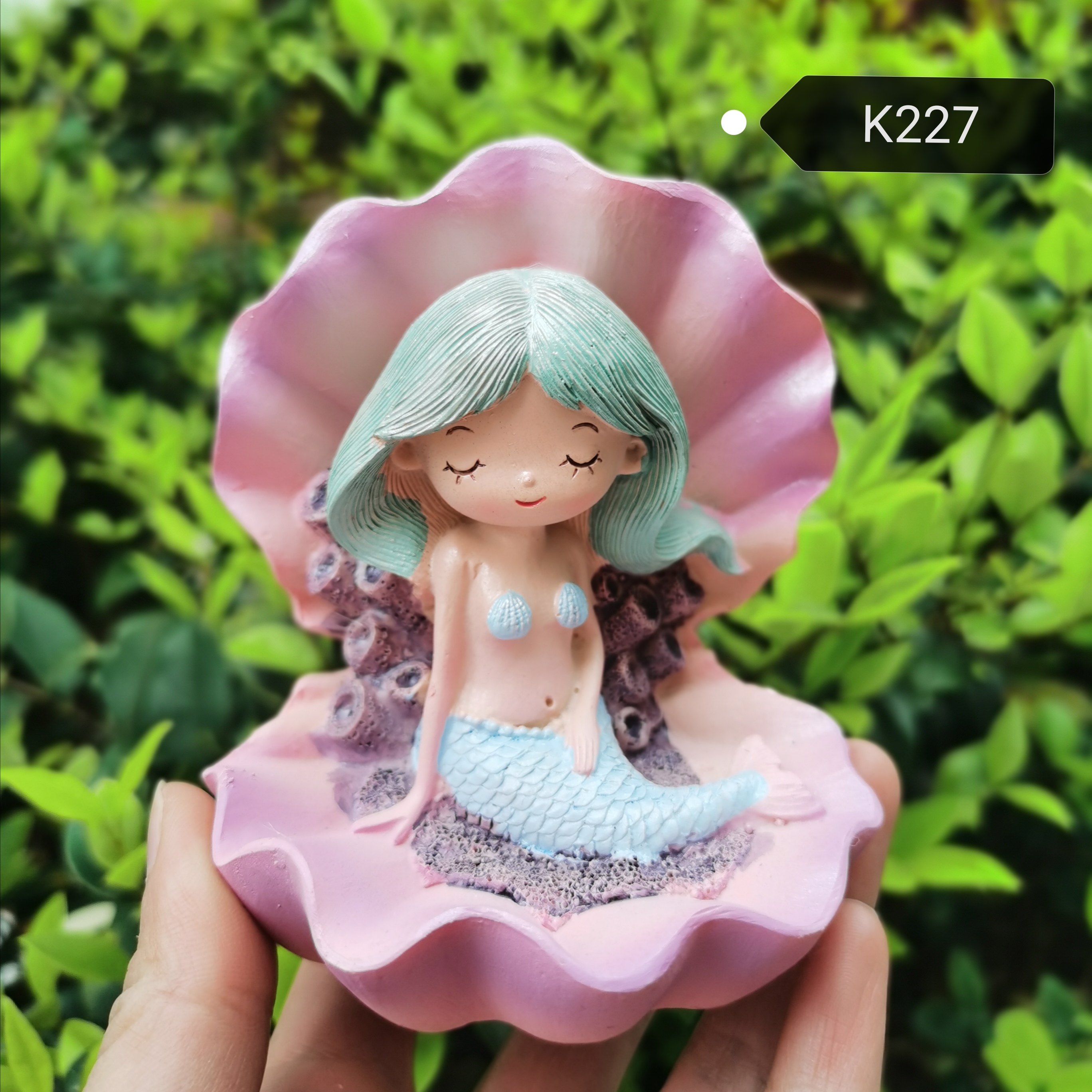 海洋主题贝壳小美人鱼公主玩偶摆件梦幻仙女生日蛋糕摆件